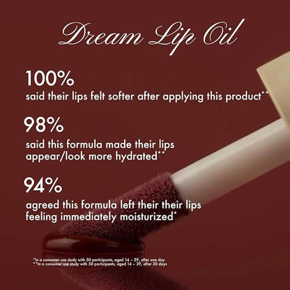 Summer Fridays Dream Lip Oil - Tinted Lip Oil with Moisturizing Sheer Coverage, High-Shine and Deep Hydration - Non-Sticky Formula for Long-Lasting Softness - Warm Beige (0.15 Oz)