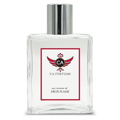 CA Perfume Impression of Eros Flame For Men Replica Fragrance Dupes Eau de Parfum Spray Bottle 3.4 Fl Oz/100ml-X1