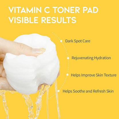 Boosting Toner Pads for Face Oily Skin Korean, #OOTD Vitamin C Niacinamide Heartleaf Hydrating Calming Redness, Vitamin C Toner Pad 70Pads 4.05oz 120ml