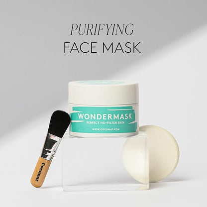 COCUNAT - Wondermask - Cleansing Facial Mask - Detoxifies, Exfoliates and Balances - Closes and Refines Pores - Oily and Combination Skin - Removes Impurities - Pimples - Acne - 50ml