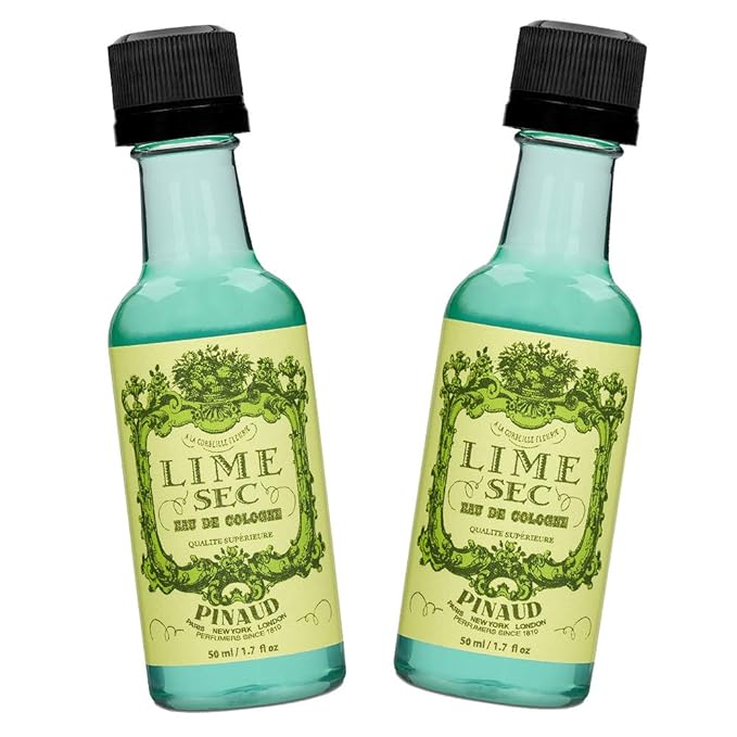 Clubman Pinaud Lime Sec Eau De Cologne – Fresh Citrus Scent, Invigorating After Shave Cologne for Men, 1.7 oz, 2 Pack