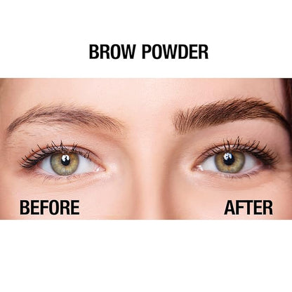 Palladio Brow Powder for Eyebrows, Soft and Natural Eyebrow Powder with Jojoba Oil & Shea Butter, Helps Enhance & Define Brows, Compact Size for Purse or Travel, Includes Applicator Brush, Taupe