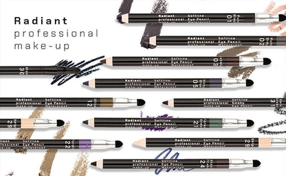Radiant Professional Waterproof Eyeliner Pencil - Eyeliner Waterproof Smudge Proof for Woman - Long Lasting Under Eye Pencil for Smoky Eye - Soft Waterline Eye liner Smudger Tool, Blue (26)