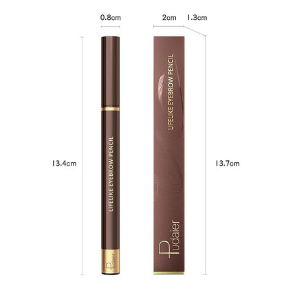 2 Pack Eyebrow Pen, Waterproof Microblading Eyebrow Pencil, 4 Tip Precise Eye Brow Makeup Pen for Women to Effortlessly Create Hair Like Natural Brows, Non Dry Out and Last All Day (Natural Brown)