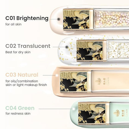 CATKIN Beige Tinted Face Makeup Primer Base Brighten Even Skin Tone Correcting Cream Veil Blur Pores Oil Control Infused with Hyaluronic acid Light Make up for All Skin