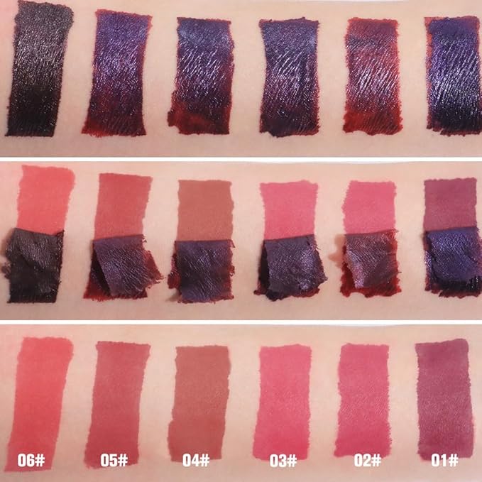 Matte Liquid Lip Stain Peel Off Lip liner Tattoo with Tweezer, Mauve Red Liquid Lipstick Lipstain Long Lasting Waterproof for Women, Highly Pigmented Not Faded Smudge-proof Easy to Apply, 02