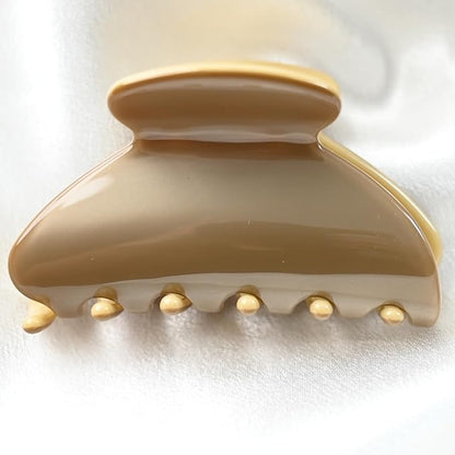 Handmade Celluloid Acetate French Design Barrettes Tortoise Shell Claws Hair Claw Luxury Fashion Accessories Hair Clip for Women (bonzegold color)