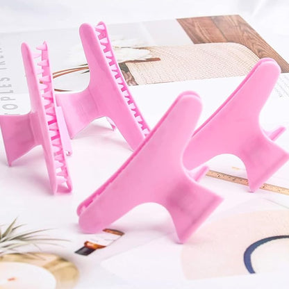 Ondder 24 Pcs Pink Butterfly Hair Clamps and Claw Clips for Styling, Sectioning, Cutting, Coloring - Pro Salon Hairdressing Tool Accessories for Women Girls