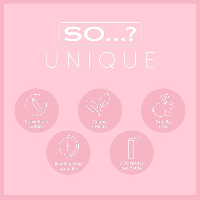 So...? Unique Body Mist - Rose Berry for Women - 5.1 oz Body Mist - Pack of 3