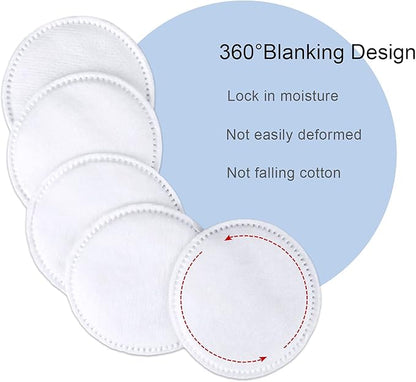MSQ Cotton Rounds (300 Count), Makeup Remover Pads, Face Cotton Pads, Facial Cleansing Round Cotton Pads, Lint-Free