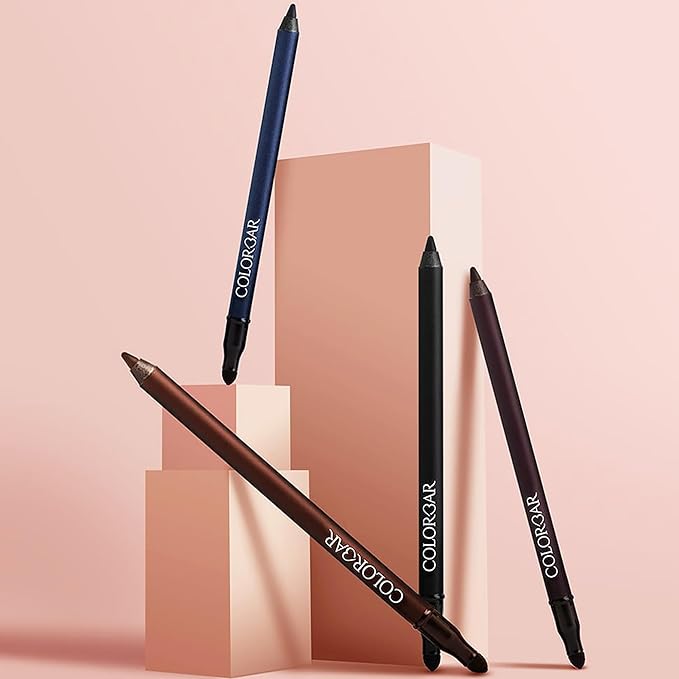 Colorbar Just Smoky Eye Pencil - Eyeliner Pencil with Built-in Smudger - Waterproof Formula - Matte Finish - 001 Just Black - 0.04 oz