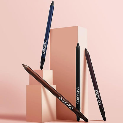 Colorbar Just Smoky Eye Pencil - Eyeliner Pencil with Built-in Smudger - Waterproof Formula - Matte Finish - 001 Just Black - 0.04 oz