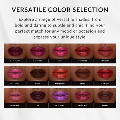Flori Roberts Luxury Lipstick, Vibrant Lip Makeup for Women of Color or Deeper Skin Tones, Demi-Matte Texture, Hydrates and Conditions Lips