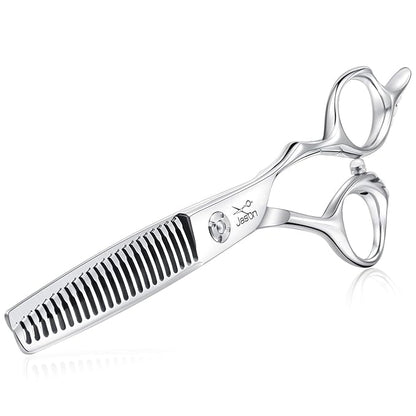 JASON 6" Texturizing Hair Scissors, 23 Teeth Hair Texture Shears Professional Blending Hair Thinning Scissor for Barber, Hairdresser, Stylist, Women and Men, Japanese 440C Stainless Steel Christmas Gi