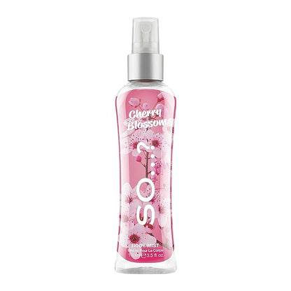 So…? Cherry Blossom Body Mist Floral Perfume for Women - Peach, Rose, Cedarwood Notes - Body Spray - Gifts for Women - 3.5 oz