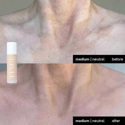 Tinge Tint Body Makeup, Water and Transfer Resistant Up to 48 Hours, Buildable Medium Coverage Body Foundation or Bronzer with Amino Acids, Tattoo Cover Up Makeup, 3.38 FL Oz - Medium Cool