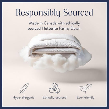 Brooklinen All Season Luxury Down Comforter, 100% Natural Canadian Duck Down Duvet Insert - 700 Fill Power, 100% Cotton Shell, Baffle Box Construction, King/Cali King Size Comforter