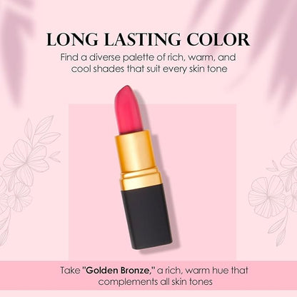 Vera Moore Creme Lipstick, Long Lasting, Lightweight, Moisturizing Opaque Color with Staying Power, Fragrance, and Paraben Free Cosmetics Soft Lipstick (Yes)