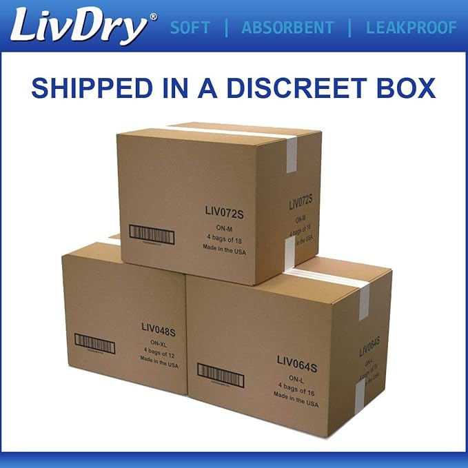 LivDry Adult Incontinence Underwear, Overnight Comfort Absorbency, Leak Protection (XXX-Large (40 Count))