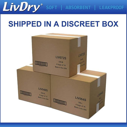 LivDry Adult Incontinence Underwear, Overnight Comfort Absorbency, Leak Protection (XXX-Large (40 Count))
