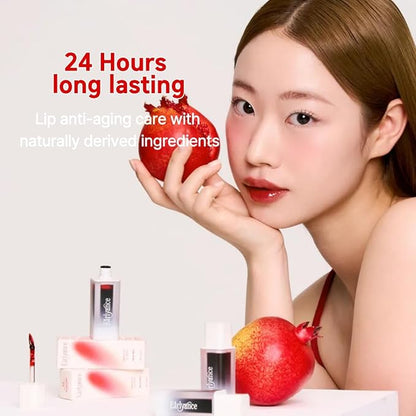 Peel Off Waterproof Lip Tattoo 6g - 24h Long Lasting Korean Lip Stain, Transfer Proof Matte Blush Red with plumping effect (Blush Red)