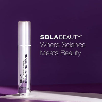 SBLA Beauty - Neck, Chin & Jawline Sculpting Wand - Pack of 2 * 0.7 Fl Oz / 20mL - Lifts & Firms the Neck, Chin, Jawline & Decollete - Reduces Lines & Wrinkles - Smooths, Tightens Sagging Skin