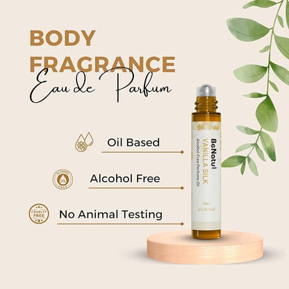 benatu Vanilla Perfume Oil Roll On for Women, Alcohol Free Eau de Parfum,Travel Size Essential Oil Body Fragrance, Long Lasting, Sweet Woody Scent, 10 ml