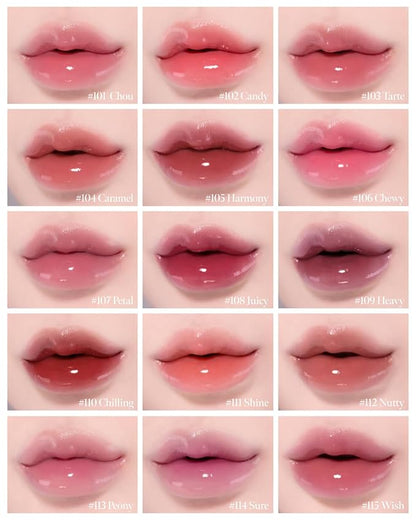 CORLAHAZE Glow Lock Jelly Tint 113 Peony 4g, Hydrating Jelly Glow Lip Stain, Glass-Like Shine Lip Gloss, Long-Lasting Color, Moisturizing Lip Enhancer, Collectible Lock-Shaped Design, Korean Makeup