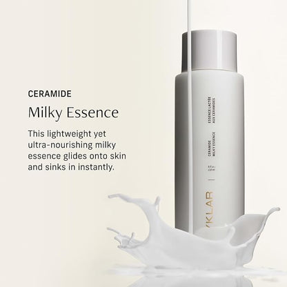 CYKLAR Ceramide Milky Essence – Unscented Body Lotion for Dry, Sensitive Skin – Lightweight Hydrating Ceramide Moisturizer for Skin Barrier with Polyglutamic Acid & Hydroxyethyl Urea - 8 fl oz