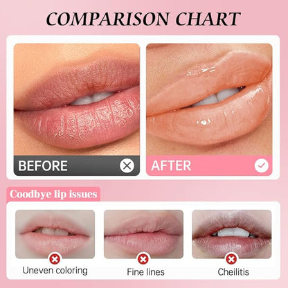 Color-Changing Lip Balm, Moisturizing Hydrating Tinted Lip Balm for Dry Lips, Long-Lasting Nourishing Lipstick, Glossy Lip Tint, Lip Care for Smooth, Soft Lips.3#