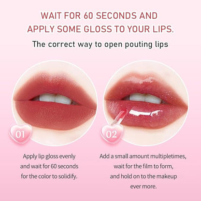 Dual-Ended Lip Stain & Lip Oil – 2-in-1 Matte Color and Hydrating Gloss, Long-Lasting Non-Sticky Lip Tint, Nourishing Moisture & Glassy Shine for Day-to-Night Looks 02#