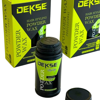 DEKSE Powder Wax 20 g Mattifying Volume Hair Styling Powder Wax, Matte Volume Powder Wax, Powder Wax, Hair Volume Powder 20 g - 0,67 OZ (Pack of 1)