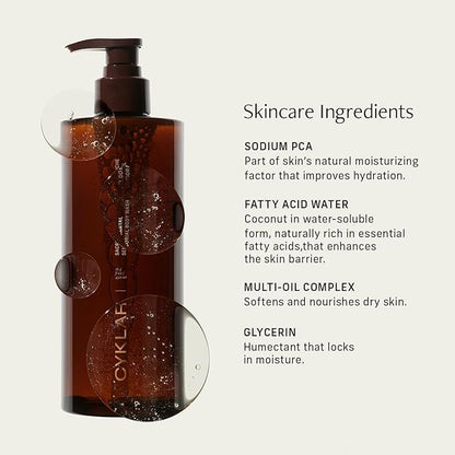 CYKLAR Sensorial Body Wash. Sacred Santal Hydrating Cleanser with Moisture Locking Multi-Oil Complex, Sodium PCA and Glycerin. Nourishing Shower Gel for Women and Men, 16.5 Fl Oz Luxury Bodywash