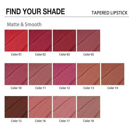 evpct Light Brown Gradient Matte Lipstick Lip Liner Crayon Combo Pencil Set for Women Long Lasting Waterproof, Nude Brown Matte Cream Lip Liner and Lipstick Combo Makeup, Flawless Gradual Ombre Effect