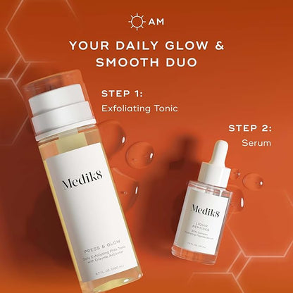 Medik8 Luminous Lift Kit - Face Toner for Women and Men - Peptide Face Serum - Age-Defying Serum - Hydrating Toner for Refreshed Skin - 2 pc