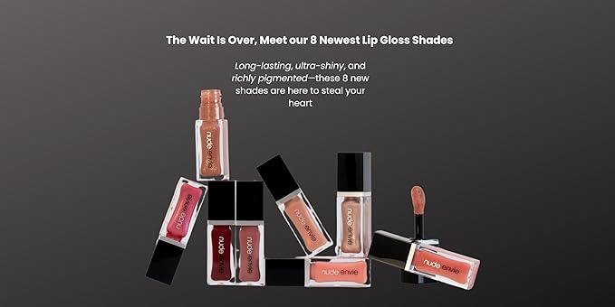 nude envie - Lip Gloss - High-Shine Finish - Moisturizing & Easy Application - Luxury Hydration - Non-Sticky Formula - With Vitamin E & Glycine Soja Oil - Vegan, Paraben-Free & Cruelty-Free - Sweet