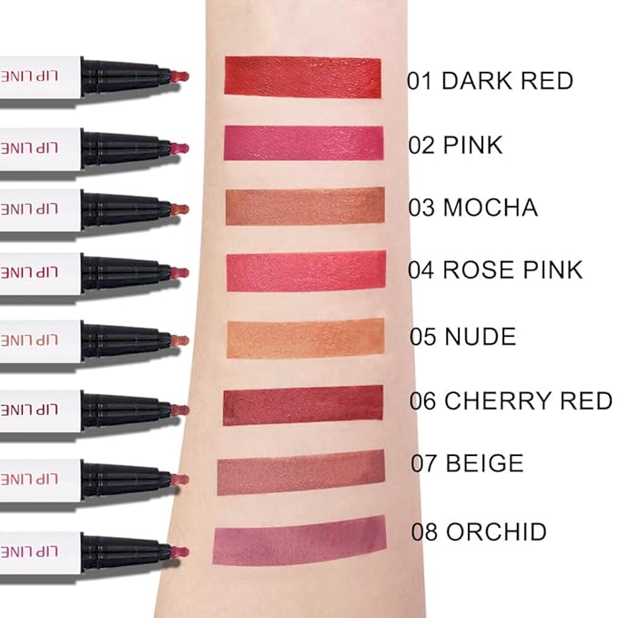 Kaely Rose Pink Longwear Liquid Lip Liner Waterproof, 24 Hour Long Lasting Lip Liner Stain Marker Pen, 2-in-1 Matte Semi Permanent Lipliner & Lipstick, Vegan & Cruelty-Free, 04