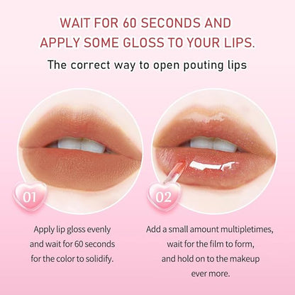 Dual-Ended Lip Stain & Lip Oil – 2-in-1 Matte Color and Hydrating Gloss, Long-Lasting Non-Sticky Lip Tint, Nourishing Moisture & Glassy Shine for Day-to-Night Looks 01#