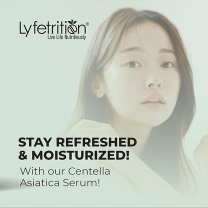 Lyfetrition Centella Asiatica Cica Serum - 12 Fl Oz Large Bottle - Anti-Aging Face Serum for Sensitive Skin Cream - Boosts Collagen Production Younger Skin