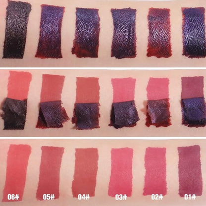 evpct 2Pcs Mauve Red & Nude Brwon Peel Off Lip Stain Tints, Matte Liquid Lipstick Lip Stain Long Lasting Waterproof for Women, Longwear Lipstick Peel Off Highly Pigmented Smudge-proof Easy to Apply