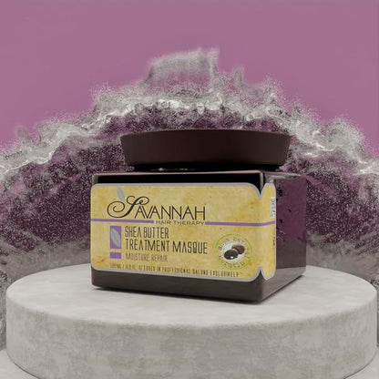 Savannah Hair Mask/Hair Masque with Keratin & Shea Butter – Deep Conditioning, Hydrating Anti-Frizz Treatment for Dry, Curly, or Chemically Treated Hair – 500ml (16.9 oz)