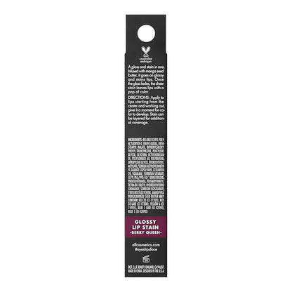 e.l.f. Glossy Lip Stain, Long-Lasting, Lightweight Lip Stain For A Sheer Pop Of Color & Subtle Gloss Finish, Vegan & Cruelty-Free, Berry Queen