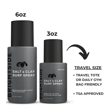 Salt & Clay Surf Spray - Hair Texturizing & Volumizing Spray - Salt & Clay, Silica, Witch Hazel, & Green Tea Blend - Beach Style Hair - For All Hair Types - Natural Ingredients (6oz)