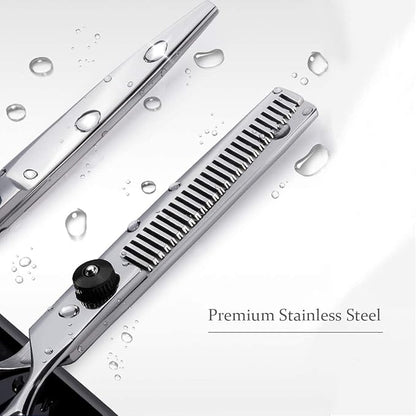 Fcysy Professional 6 Inch Haircut Scissors - Barber Shears with Comb, Salon Hair Shears for Men, Women & Pets