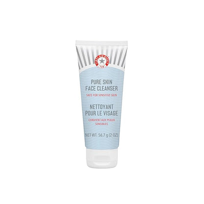 First Aid Beauty - Pure Skin Face Cleanser, Effectively Removes Makeup, Dirt, and Impurities, Gentle Cleanser Leaves Skin Soft & Supple, Safe for Sensitive Skin, Fragrance Free, 2 oz