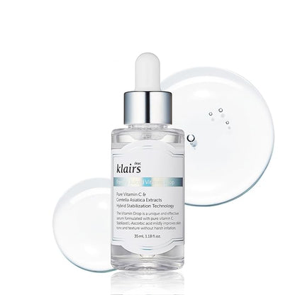 DearKlairs Freshly Juiced Vitamin Drop, 5% Hypoallergenic pure vitamin C serum, 1.18oz | Ascorbic acid, antioxidant for face, korean skincare