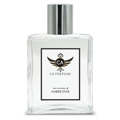 CA Perfume Impression of Amber Star for Women and Men Eau De Parfum Amber Woody Scent Long Lasting Unisex Fragrance Signature Scent for Day and Night Wear 3.4 Fl Oz 100ml