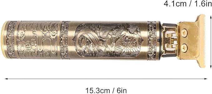 Hair Clippers for Men, Electric Engraved Dragon Hair Trimmer Shaver with Guide Combs, Rechargeable, Efficient Grooming, Quiet, Strong Copper Motor for Standby Haircut