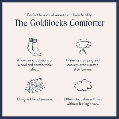 Brooklinen All Season Luxury Down Comforter, 100% Natural Canadian Duck Down Duvet Insert - 700 Fill Power, 100% Cotton Shell, Baffle Box Construction, Twin/Twin XL Size Comforter