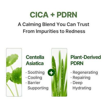 NACIFIC Cica PDRN Gel Cleanser 6.76 fl oz 200ml – Centella Asiatica, Low pH Deep Pore Cleanser for Sensitive Skin, Soothing & Purifying Korean Face Wash
